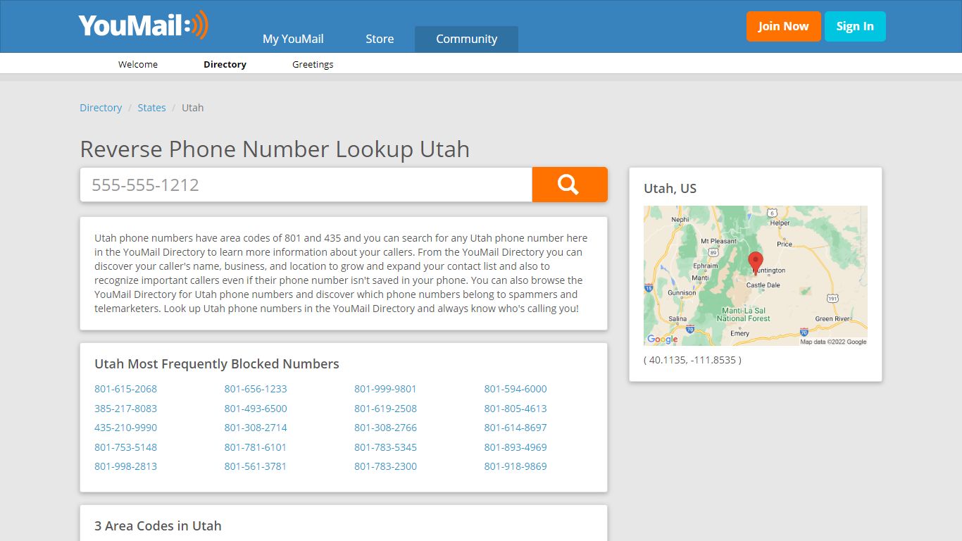 Utah Phone Numbers - Reverse Phone Number Lookup UT | YouMail